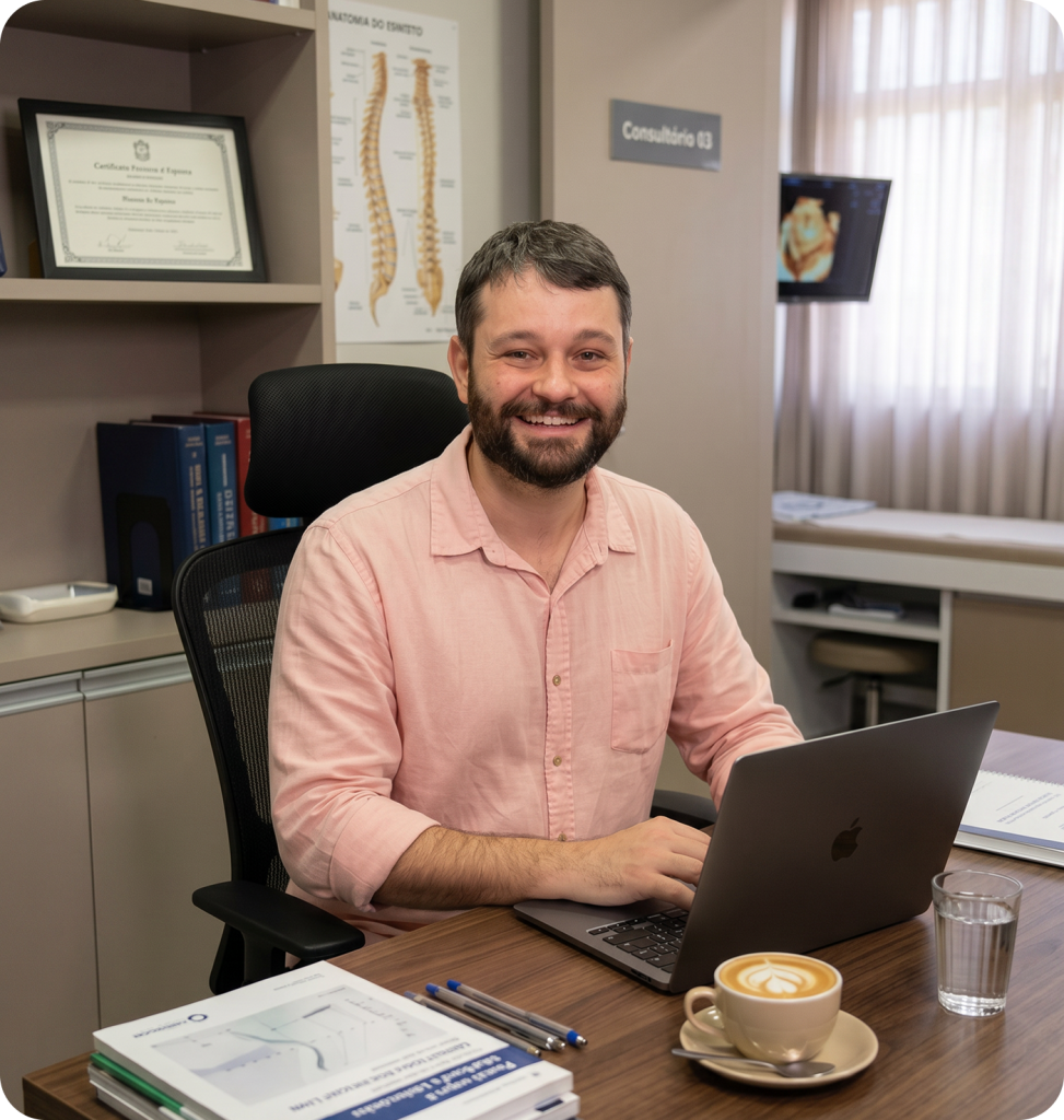 Dr. Thiago Coser, médico especialista em diagnóstico por imagem pela UERJ, atua na clínica Unimagem há mais de 10 anos